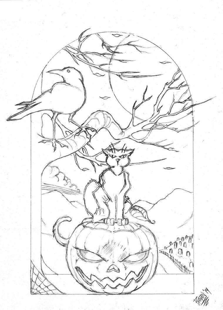 759x1054 Halloween Tattoo Sketch By Synapse111