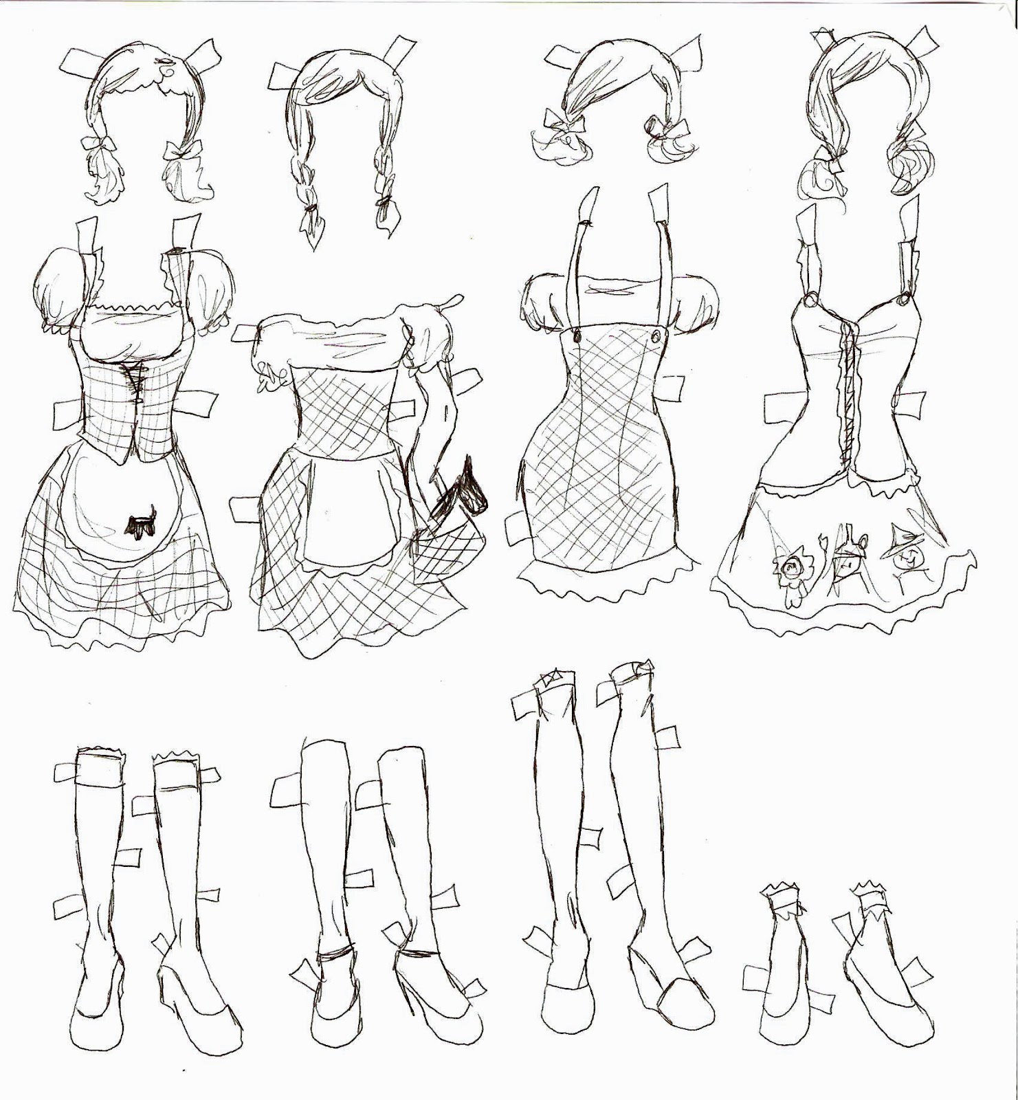 1481x1600 Miss Missy Paper Dolls Halloween Doll 7