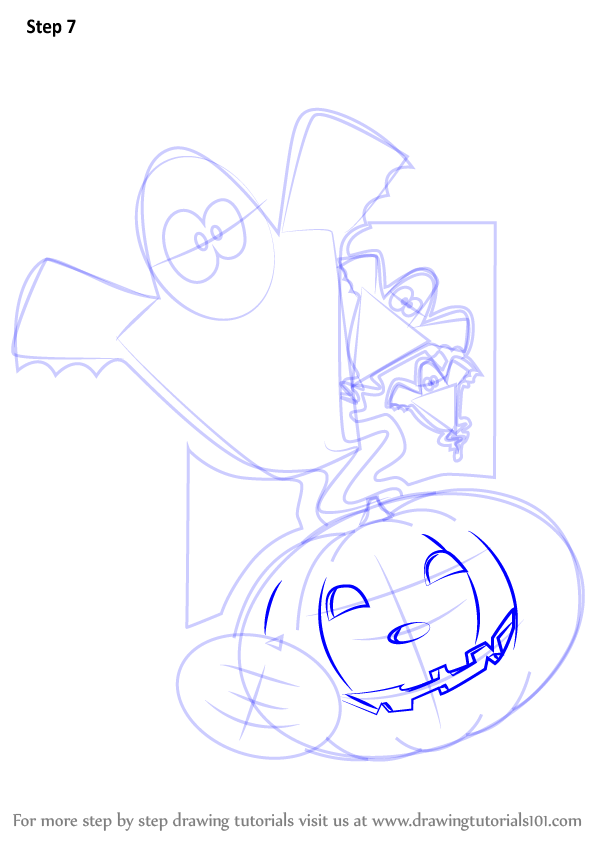 600x846 Learn How To Draw Scary Halloween Pumpkin (Halloween) Step By Step