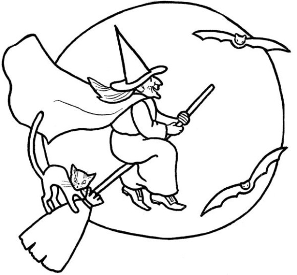580x536 Halloween Witches Coloring Pages Coloring Pages