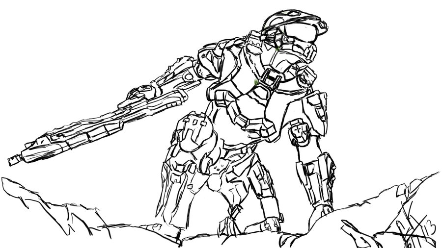 900x506 Halo 4 Photoshop Sketch By Jafetator