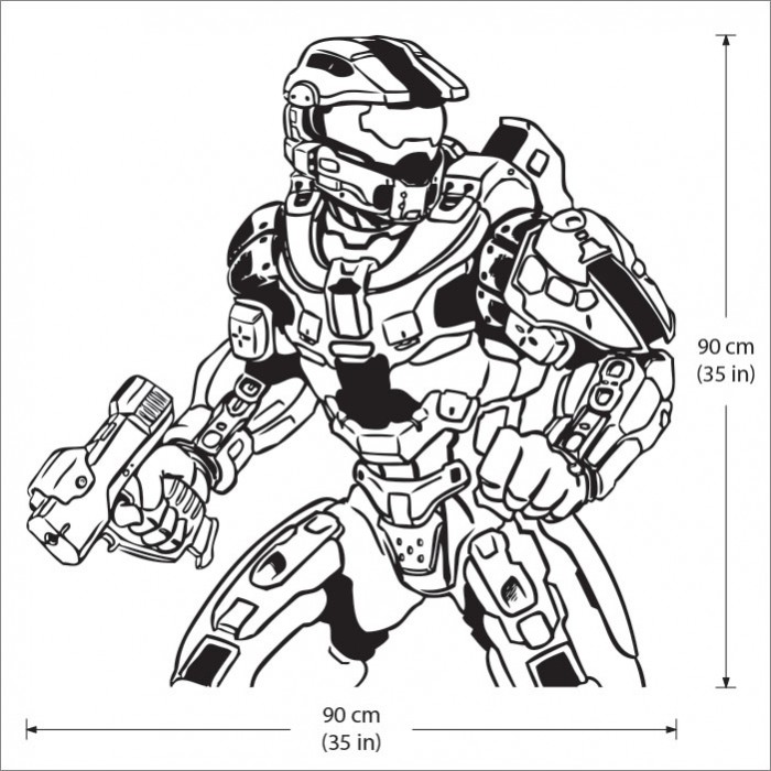 700x700 4 Master Chief Vinyl Wall Art Decal