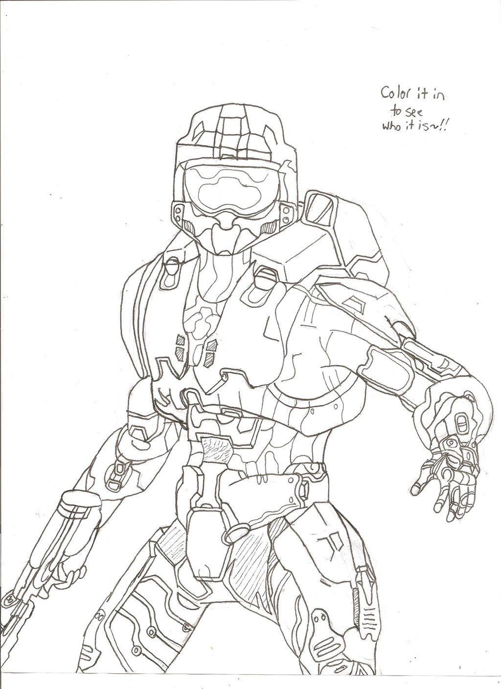 Halo 4 Master Chief Drawing at GetDrawings | Free download