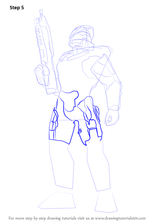 596x843 Learn How To Draw Master Chief From Halo (Halo) Step By Step