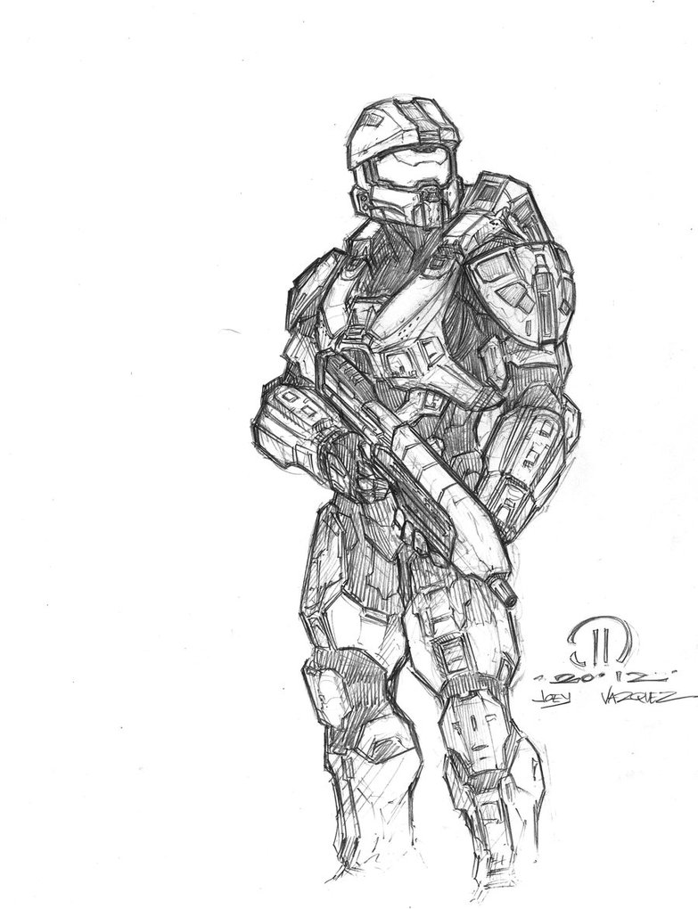 Halo 4 Master Chief Drawing at GetDrawings | Free download