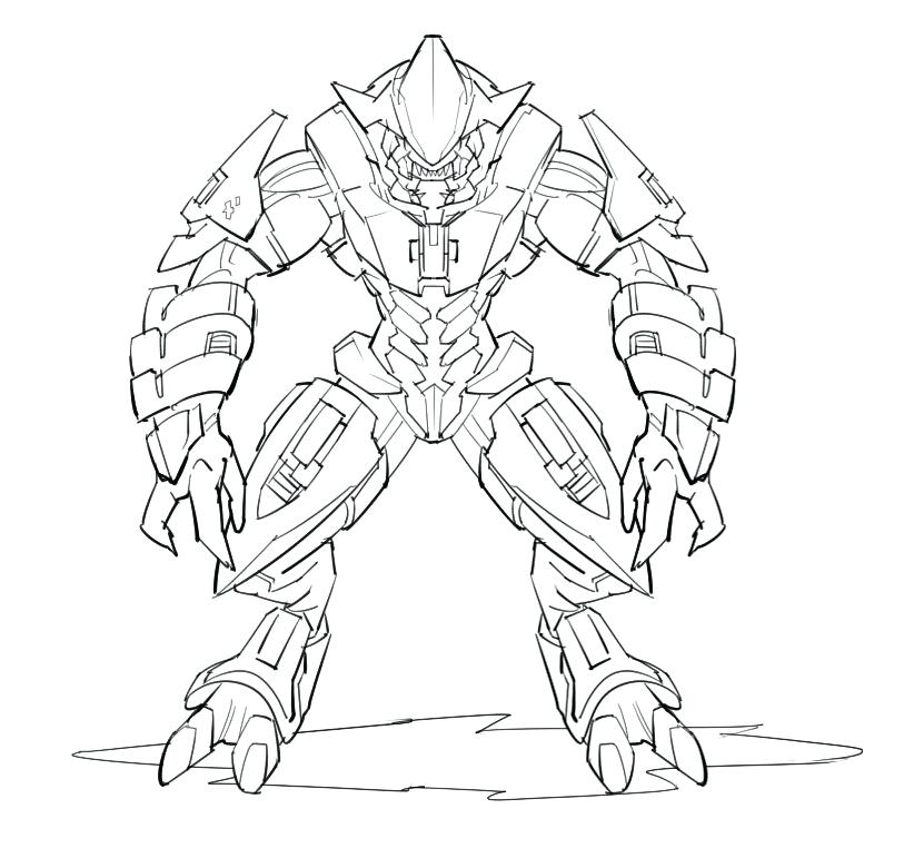 813x771 Halo Coloring Pages Halo Coloring Pages And Book Halo 5 Coloring