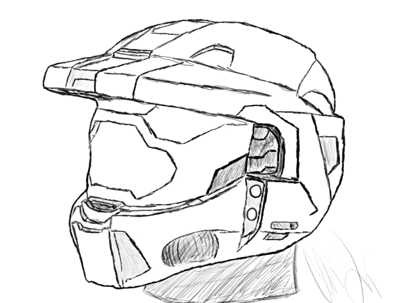 CAK Halo Master Chief Helmet Drawing At Getdrawings Com 7C Free For Ebook Download