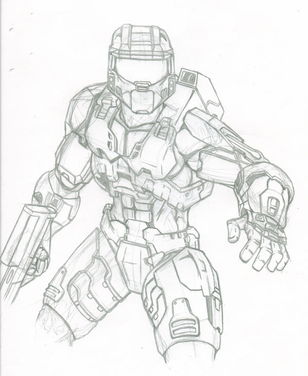 Halo Master Chief Drawing at GetDrawings | Free download