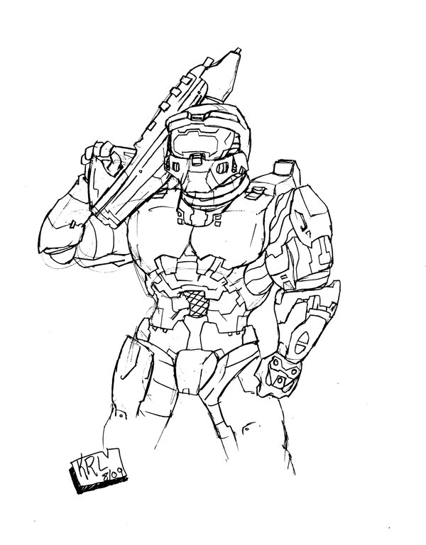 Halo Master Chief Drawing at GetDrawings | Free download