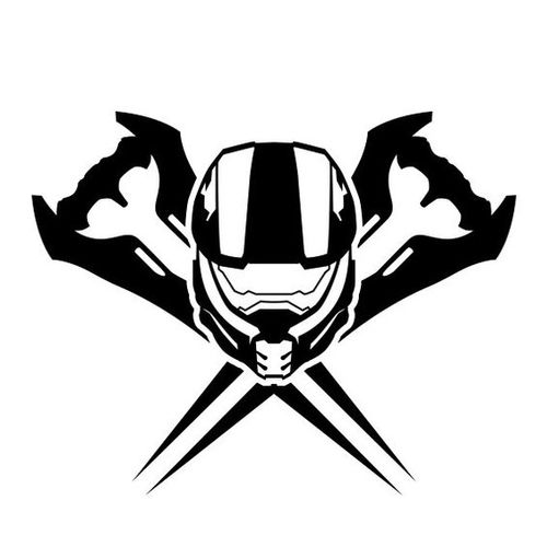 500x500 Video Games Halo Master Chief Helmet Swords