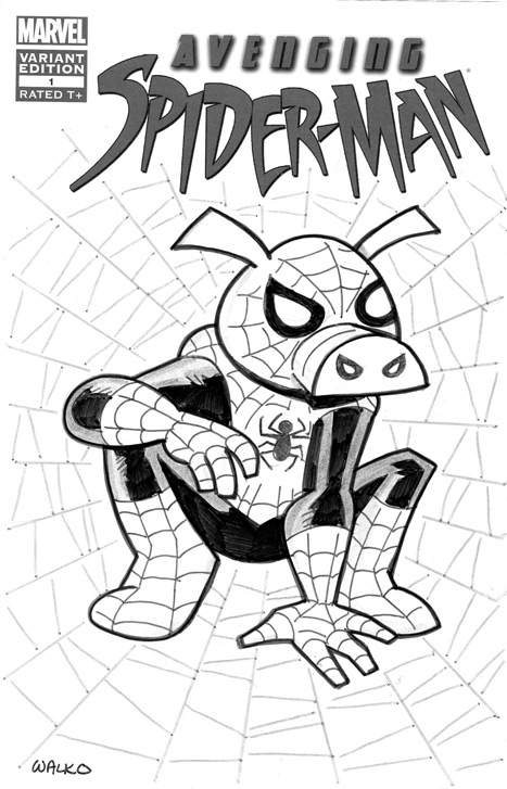 467x727 The Avenging Spider Ham By Billwalko