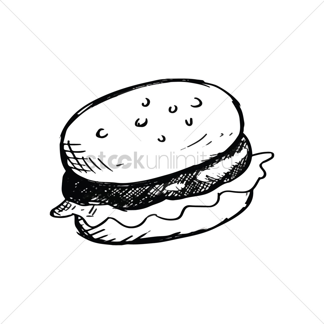 1300x1300 Hamburger Vector Image