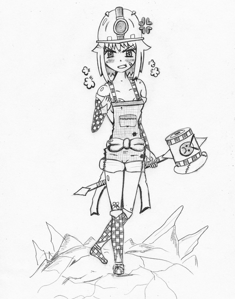 791x1009 Hammer Girl Sketch By Captainmcleod