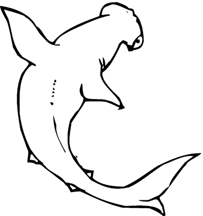 650x690 Hammerhead Shark Coloring Page