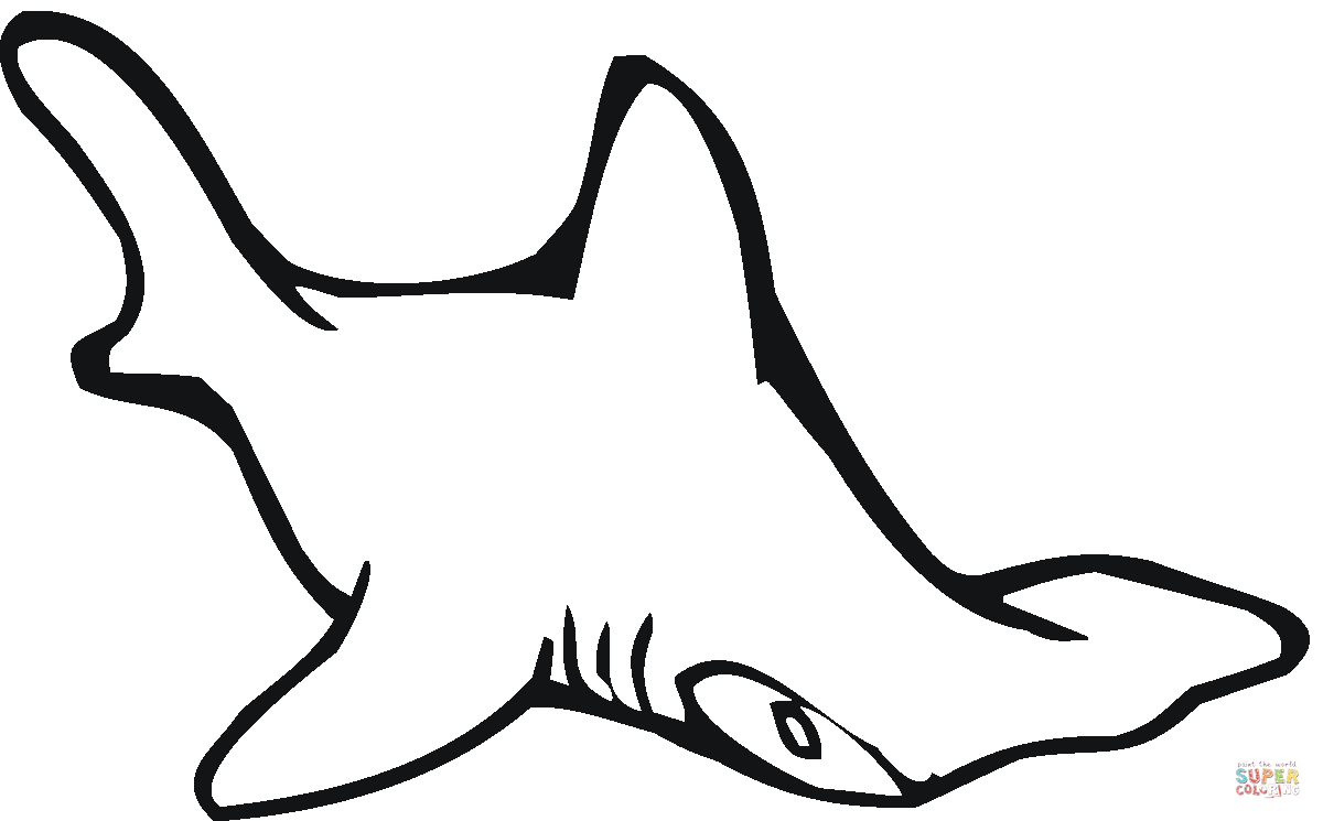 1200x745 Hammerhead Shark 2 Coloring Page Free Printable Coloring Pages