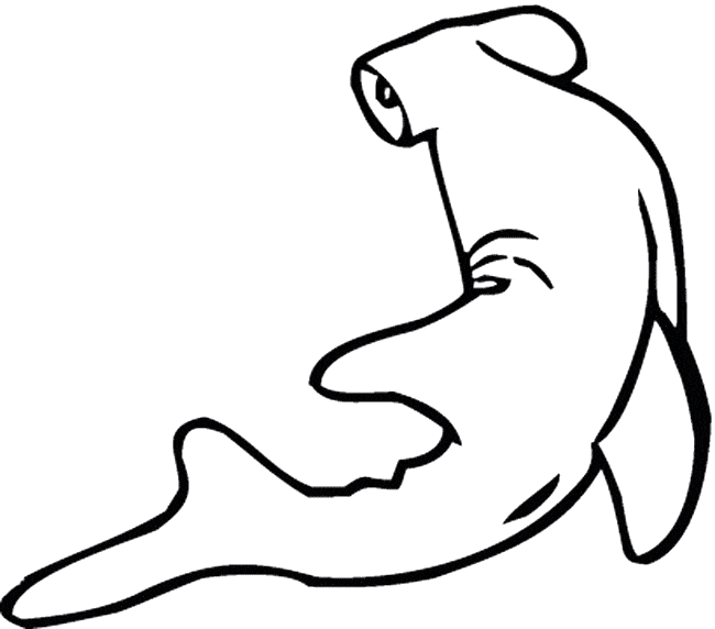 650x572 Hammerhead Shark Coloring Page