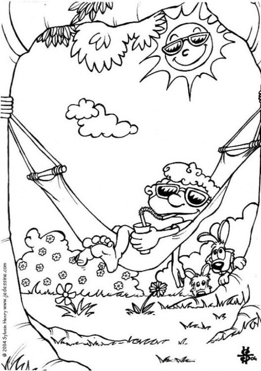 527x750 Coloring Page Hammock