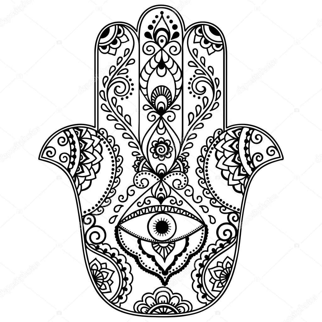 1024x1024 Vector Hamsa Hand Drawn Symbol Stock Vector Rugame.tera.gmail