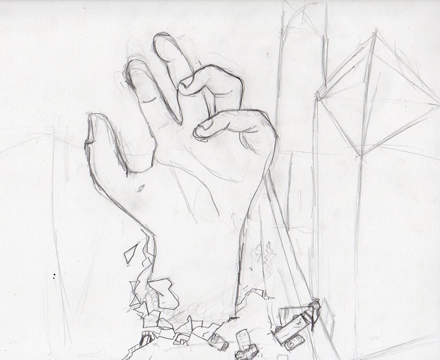 622x509 Contour Hand Drawing