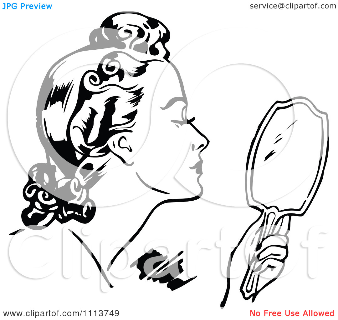 1080x1024 Holding Mirror Drawing