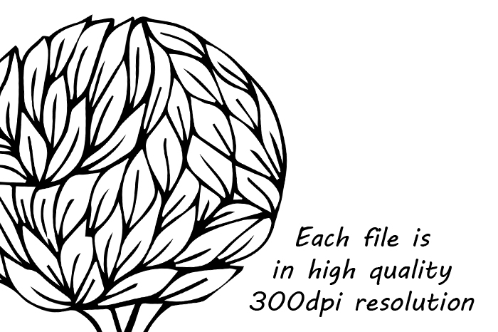 700x466 Doodle Trees Clipart, Hand Drawn Tree Clip Art, Digital Tree By