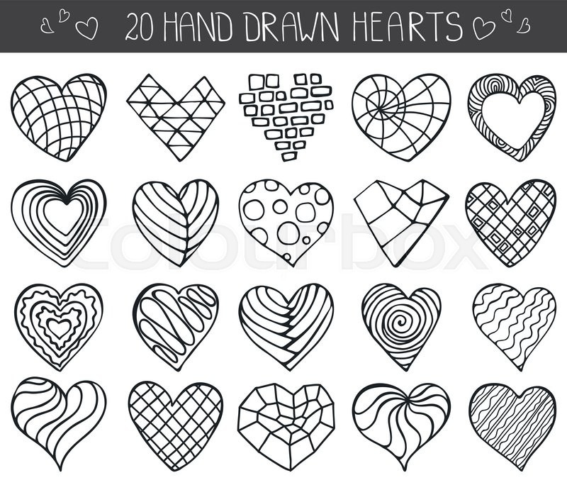 800x684 Heart Icons Set.valentine,wedding,love Symbols.vintage Heart Love
