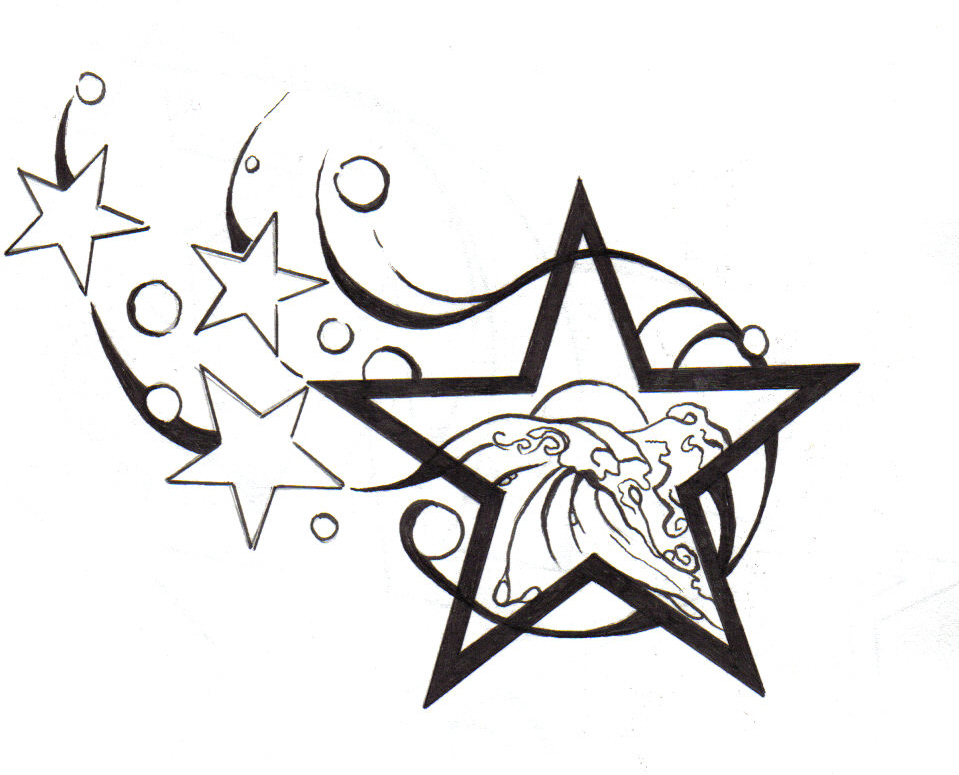 959x775 Drawn Tattoo Star