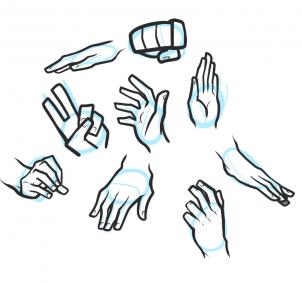 302x283 How To Draw How To Draw Hands For Kids