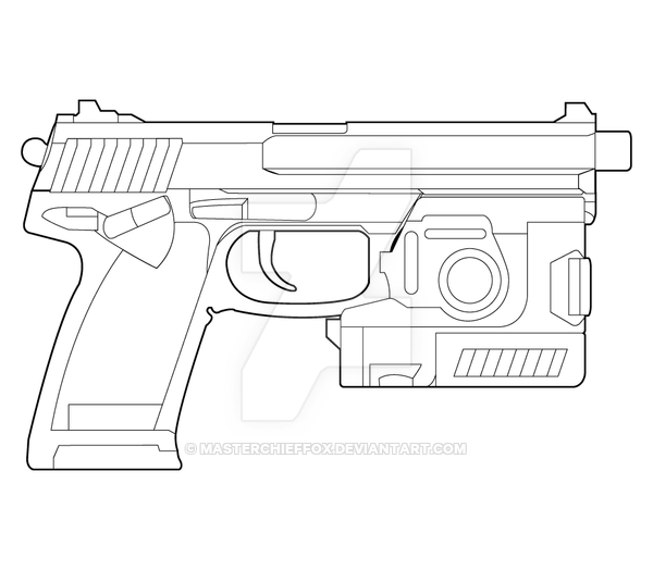 Hand Gun Drawing at GetDrawings | Free download