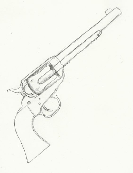 Hand Gun Drawing at GetDrawings | Free download