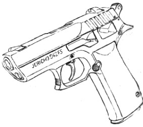 Hand Gun Drawing at GetDrawings | Free download