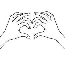 220x220 Hand Heart Coloring Pages