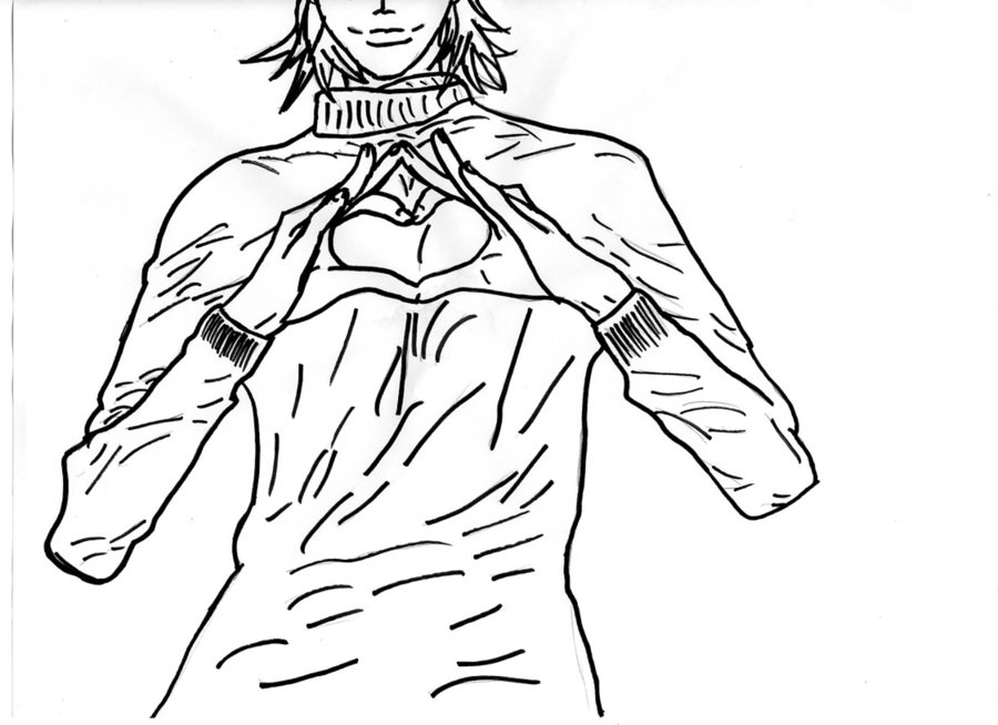 900x654 Anime Heart Hand Sign By Flyingwithadragon