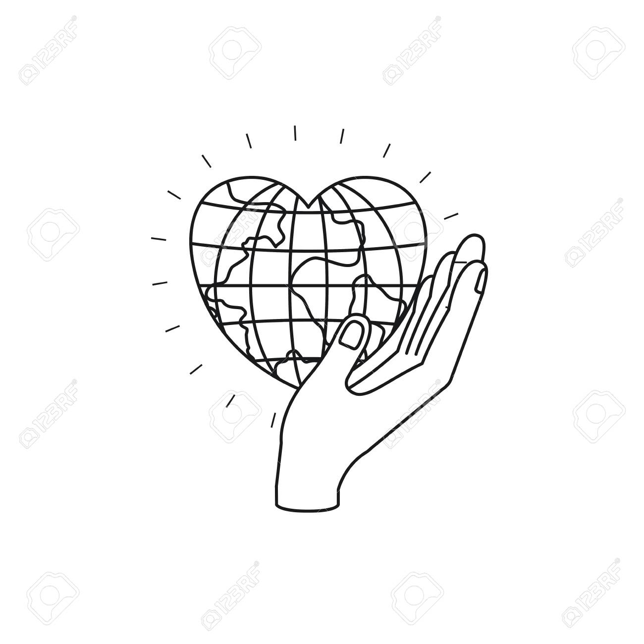 1300x1300 Silhouette Side View Of Hand Holding In Palm A Earth Globe World