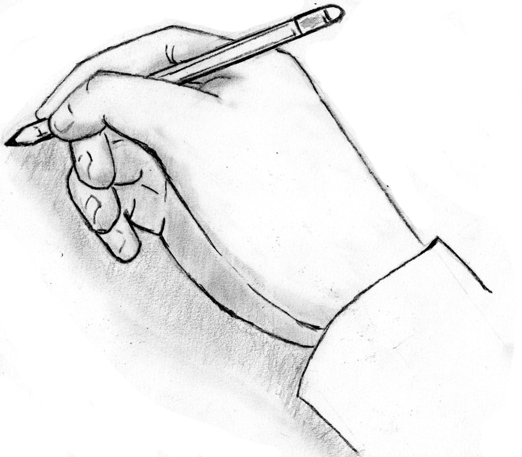 1024x896 Hand Holding A Pencil By Jurrellgraham