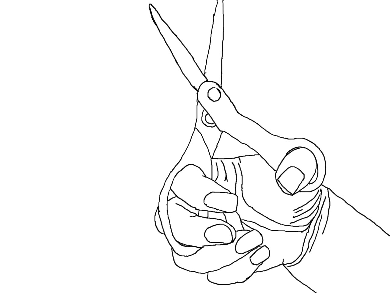 1280x960 Holding Scissors Freehand By Titaniumdragon