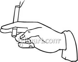 300x240 Hand Holding Cigarette Clipart