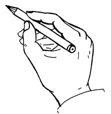 223x228 Hand Holding Pencil Clipart