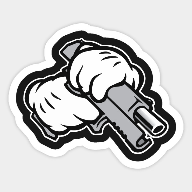 630x630 Mickey Mouse Hands Holding Gun