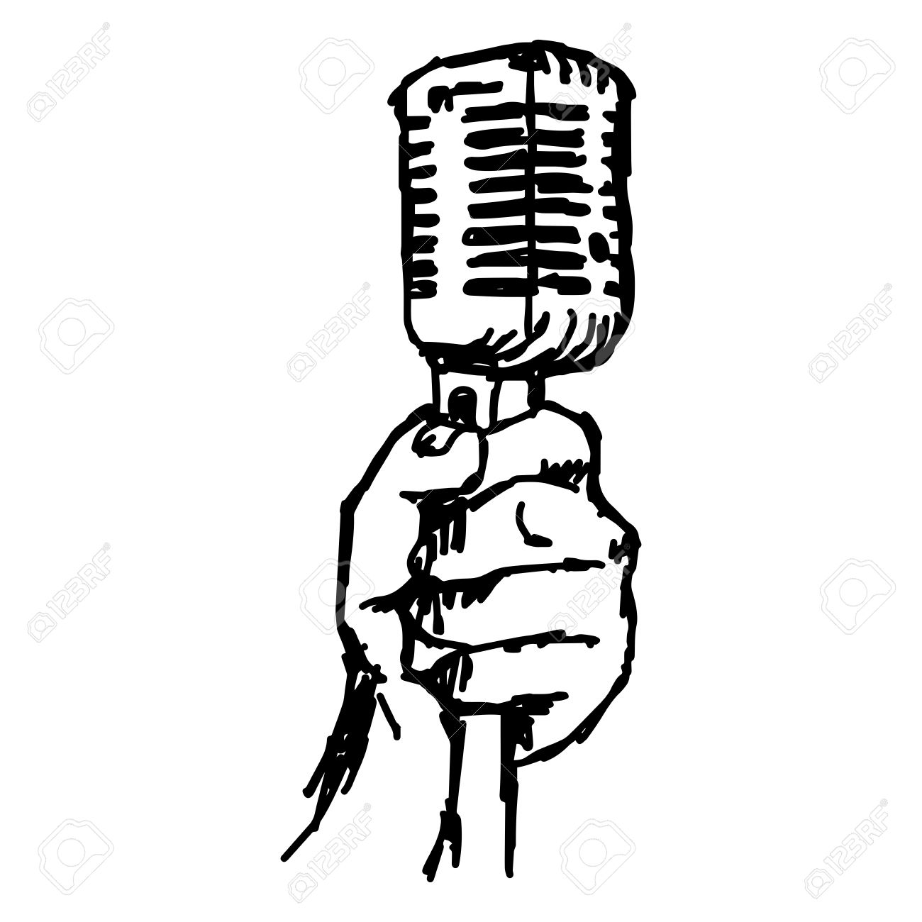 1300x1300 Illustration Vector Doodle Hand Drawn Of Sketch Hand Holding