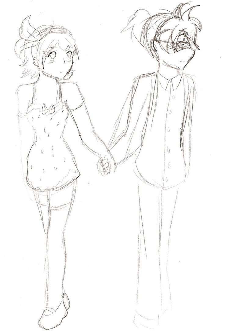 737x1084 Sketching Of Girl N Boy Holding Hands Sketches Of Girl With Boy