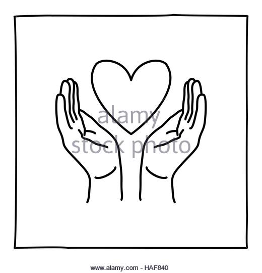 520x540 Hands Holding Heart Black And White Stock Photos Amp Images