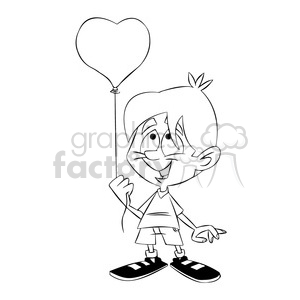 300x300 Royalty Free Bryce The Cartoon Character Holding Heart Balloon