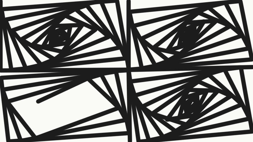 852x480 Geometric Lines Abstract Background Animation. Linear Drawings