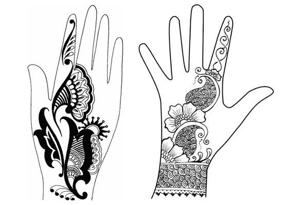 550x400 27 Cool Simple Mehndi Design Drawings
