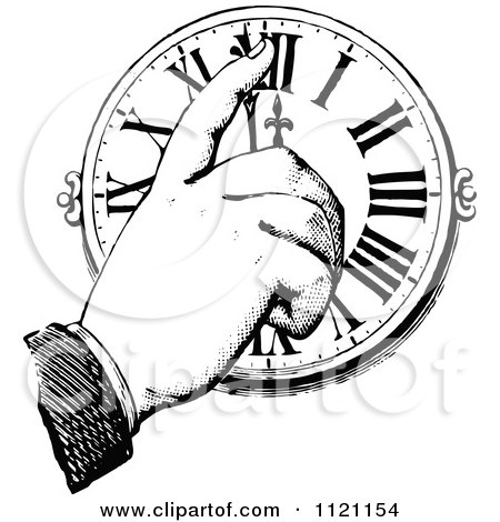 450x470 Clipart Of A Black And White Pointing Hand