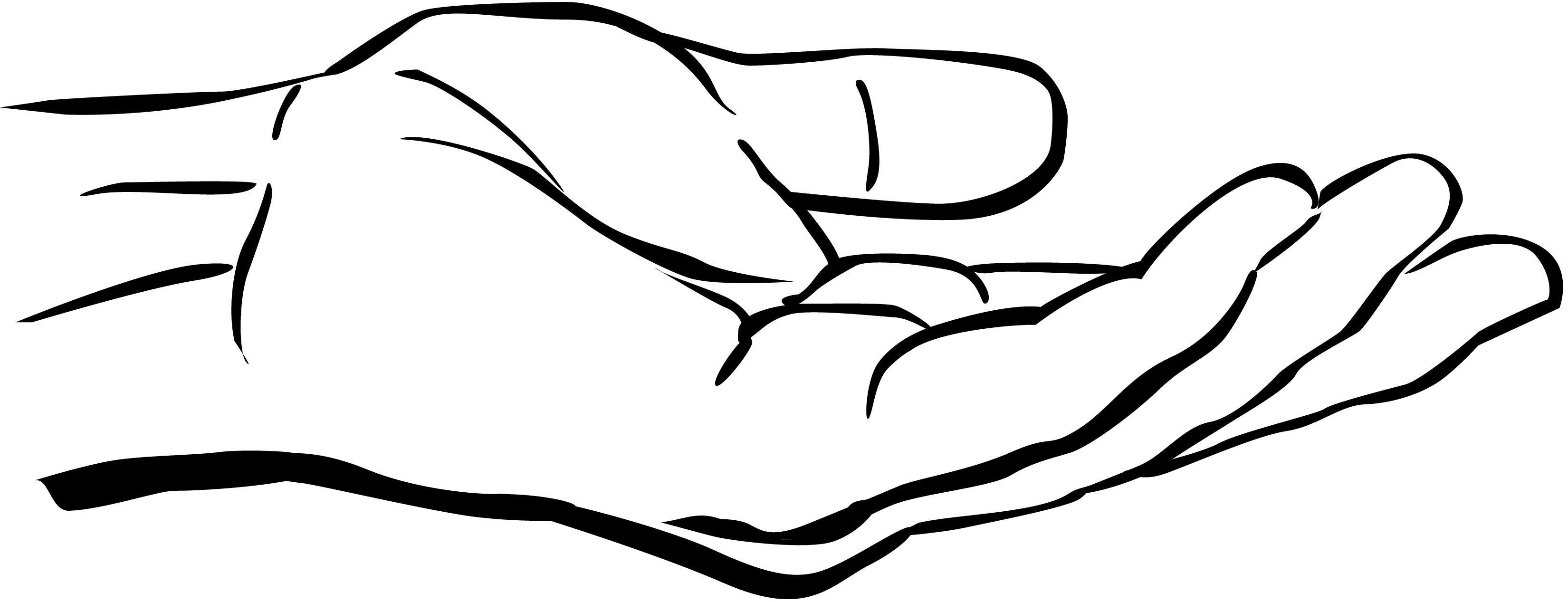 3300x1267 Clipart Hand Reaching Out