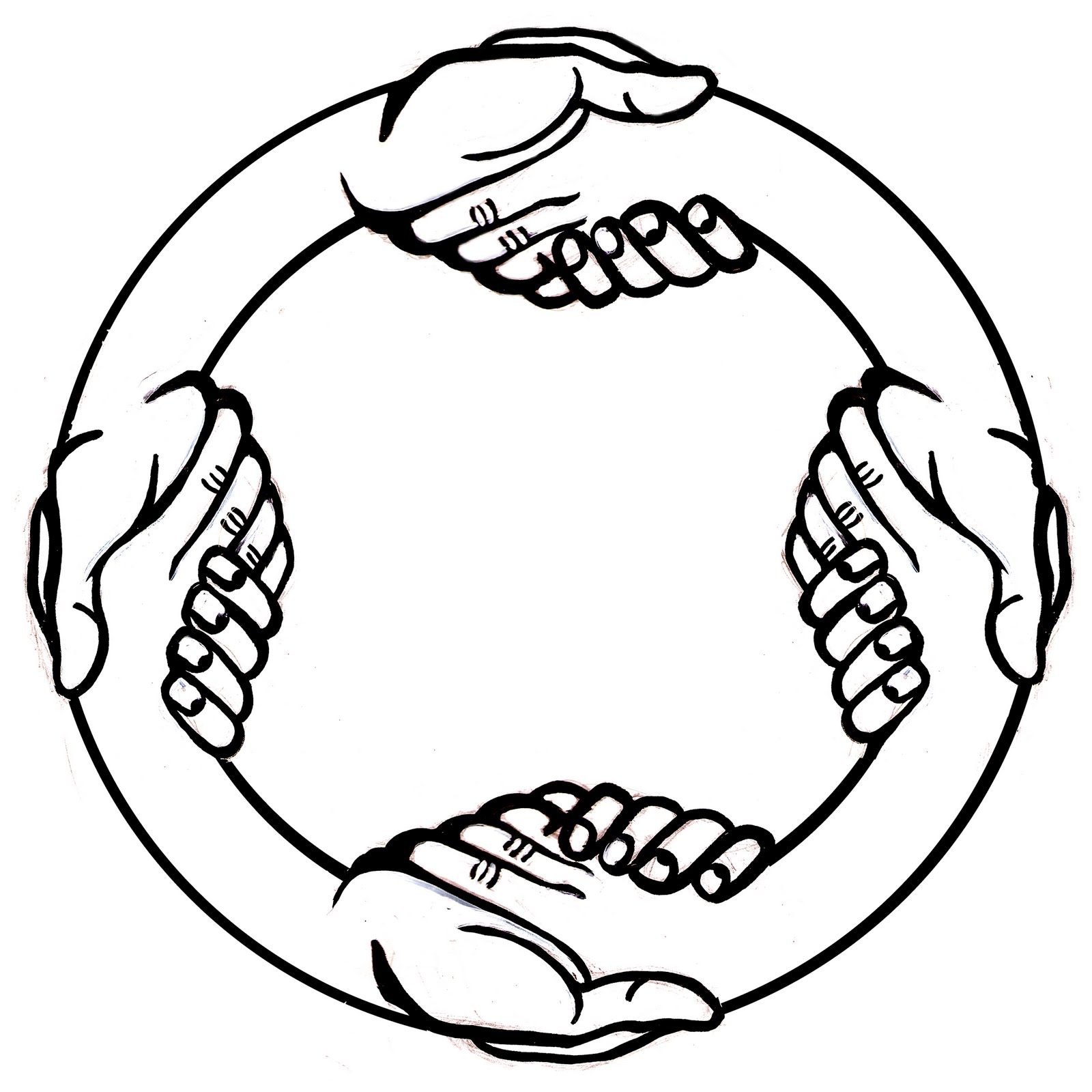 1600x1600 Drawing Of A Handshake Clipart