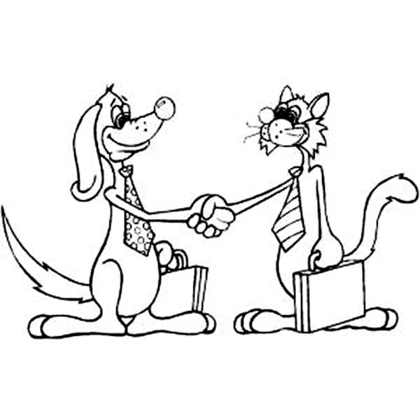 600x600 Dog And Cat Shaking Hands Free Images