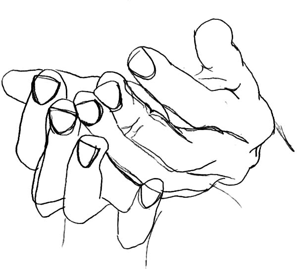 600x544 Drawing Hands Coloring Pages Drawing Hands Coloring Pages Best